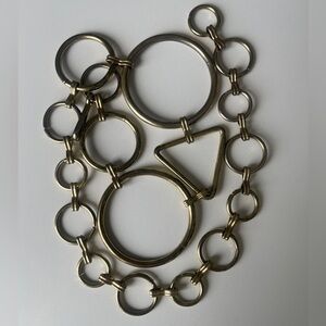 Gold-Tone Geometric Chain Belt